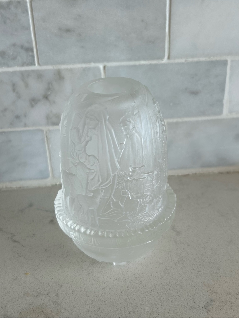 Fenton Nativity Fairy Lamp